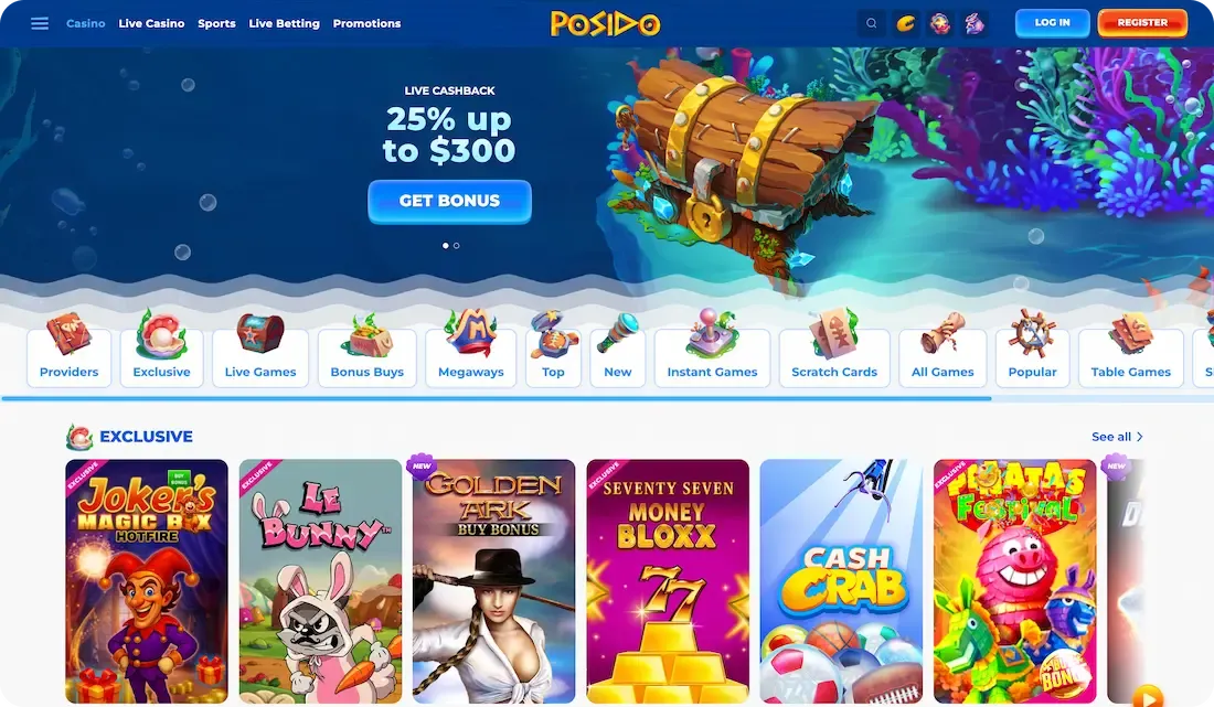posido casino games